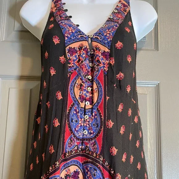 Free People Intimates Boho Floral Razor back Maxi Dress - Picture 2 of 8